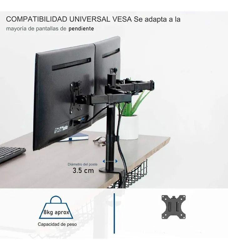 Soporte Para 2 Monitores 15-33 Pulgadas Ajustable Escritorio-2