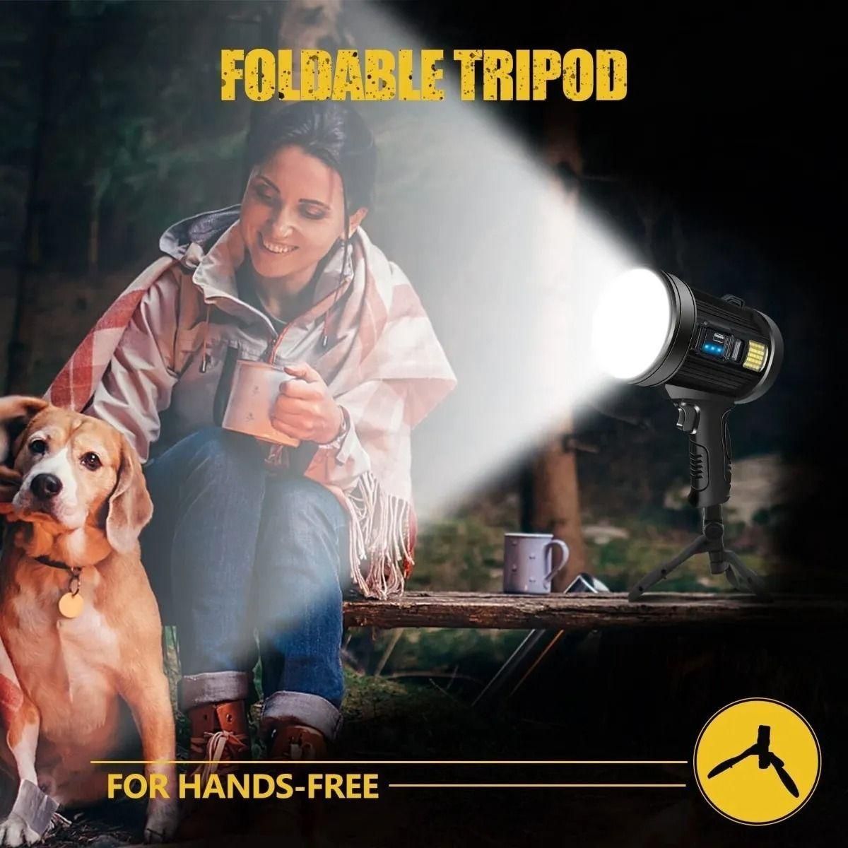 Linterna Pistola Recargable Usb Solar Colores Linterna Negro-5