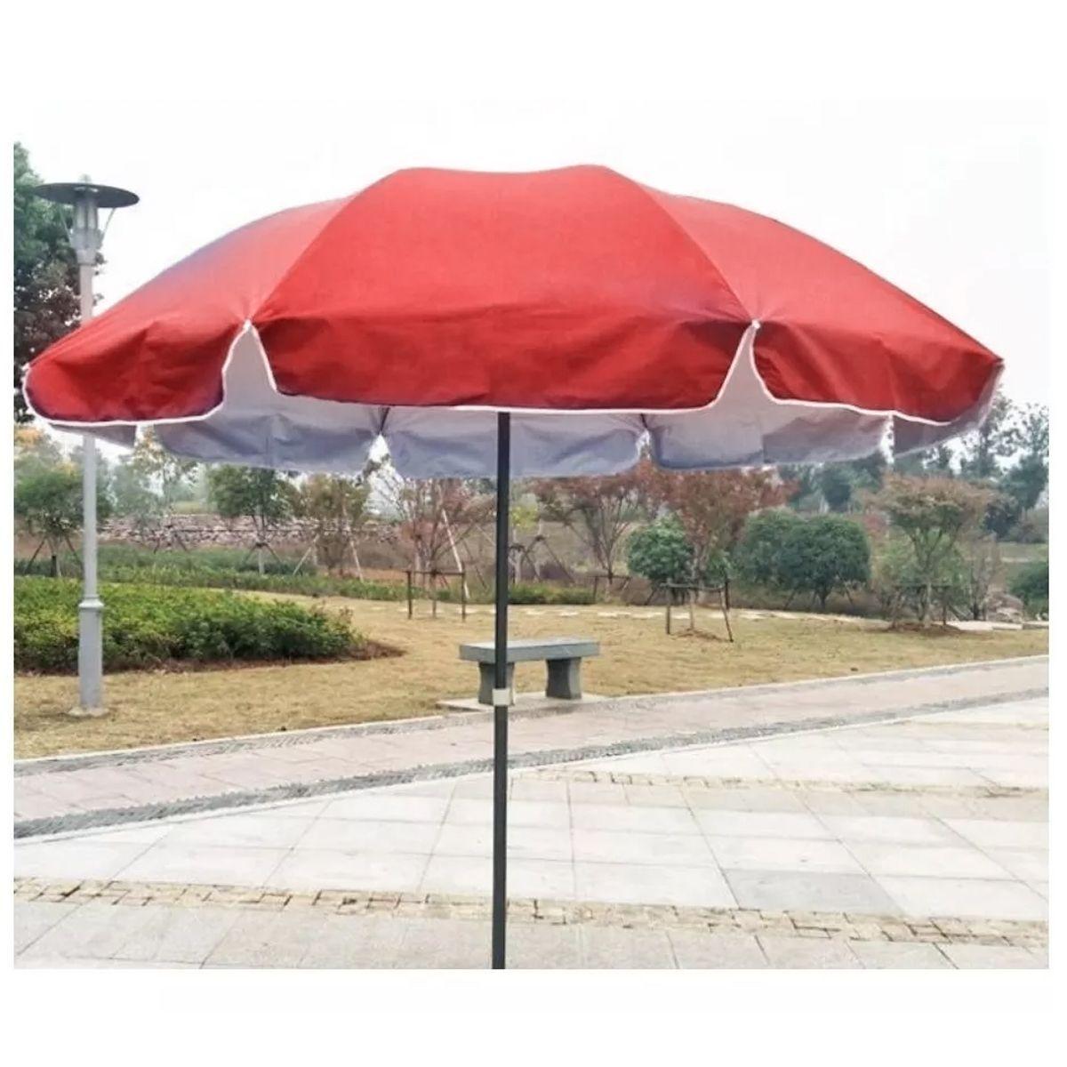 Quitasol Playero Verano 150 Cm Rojo-2