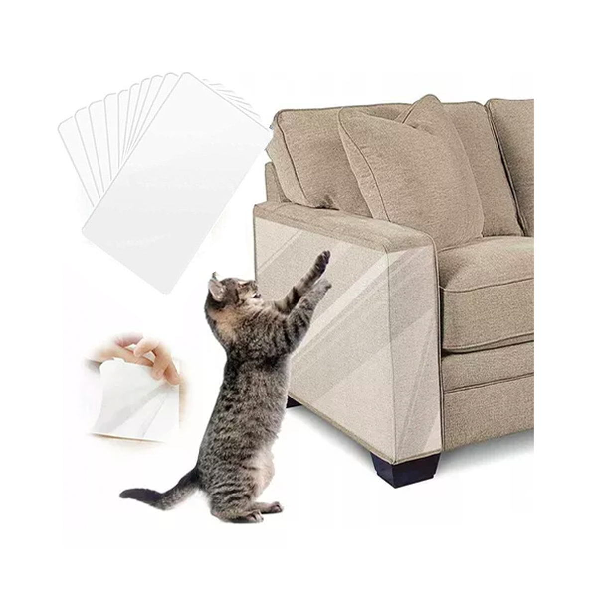 Pegatina Protectora Antiarañazos Para Sofá Protector De Gato-0