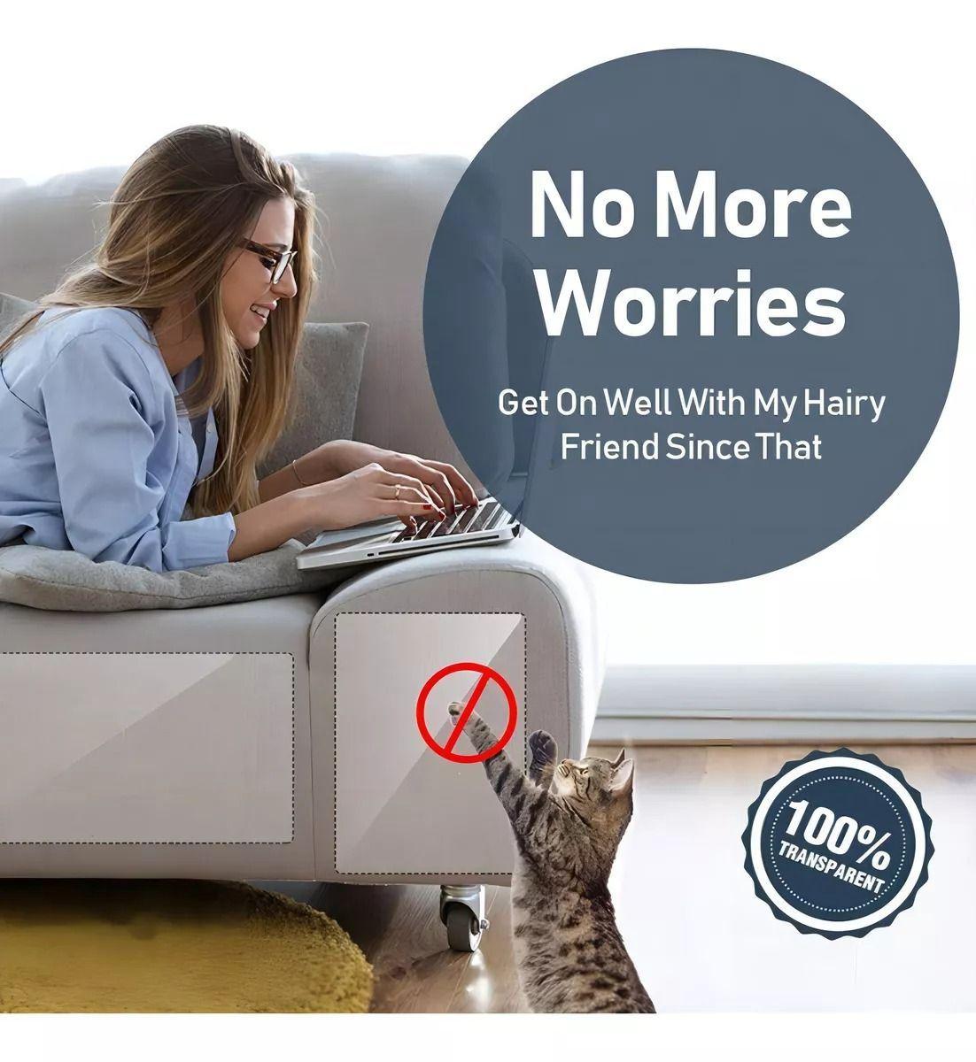 Pegatina Protectora Antiarañazos Para Sofá Protector De Gato-4