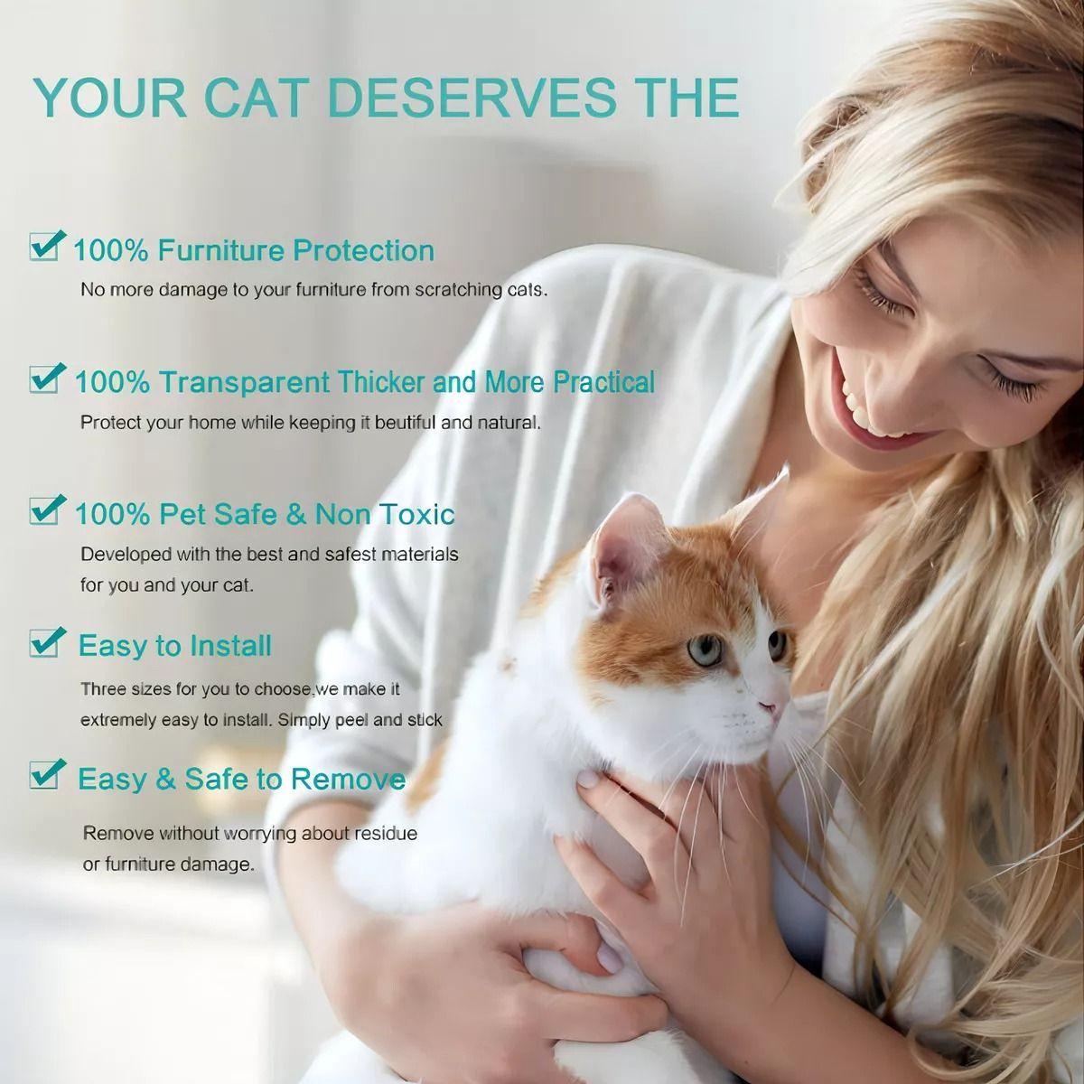 Pegatina Protectora Antiarañazos Para Sofá Protector De Gato-5