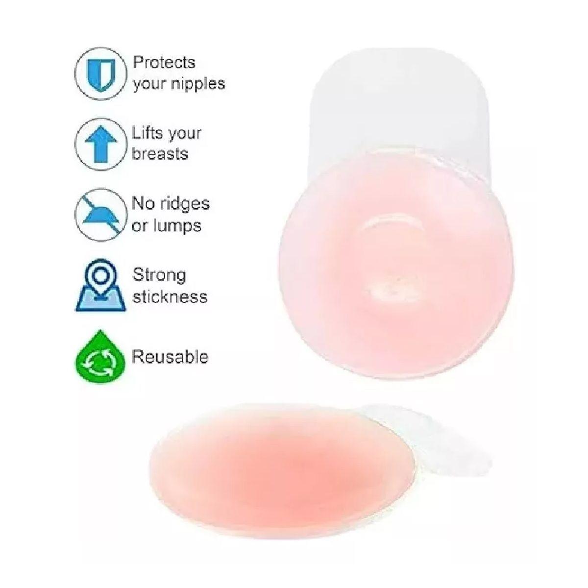 Cubre Pezon De Silicona Invisible Con Push Up circulo -2