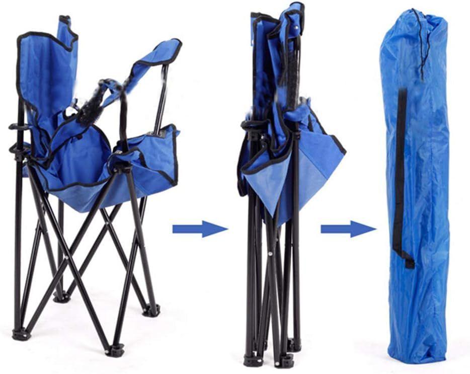 Silla Plegable Portátil Para Camping Playa + Bolsa Azul-1