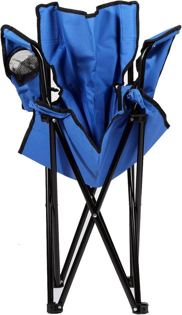 Silla Plegable Portátil Para Camping Playa + Bolsa Azul-4