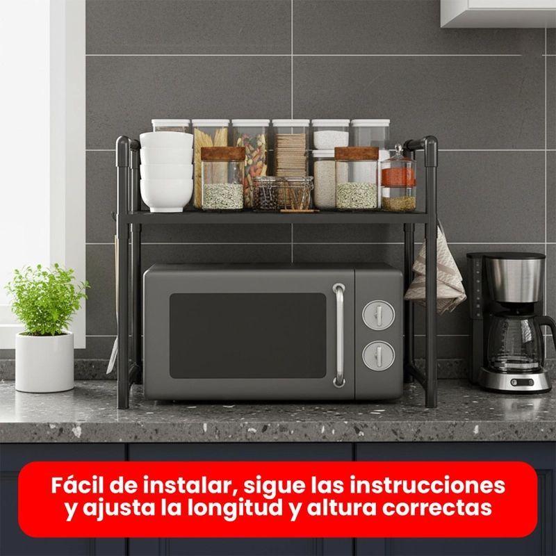 Rack Estante Organizador De Cocina Para Microondas 2 Niveles-3