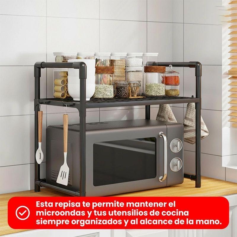 Rack Estante Organizador De Cocina Para Microondas 2 Niveles-5