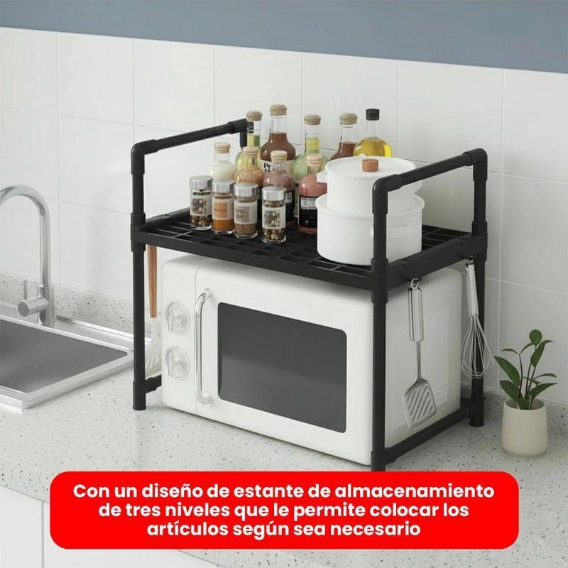 Rack Estante Organizador De Cocina Para Microondas 2 Niveles-6