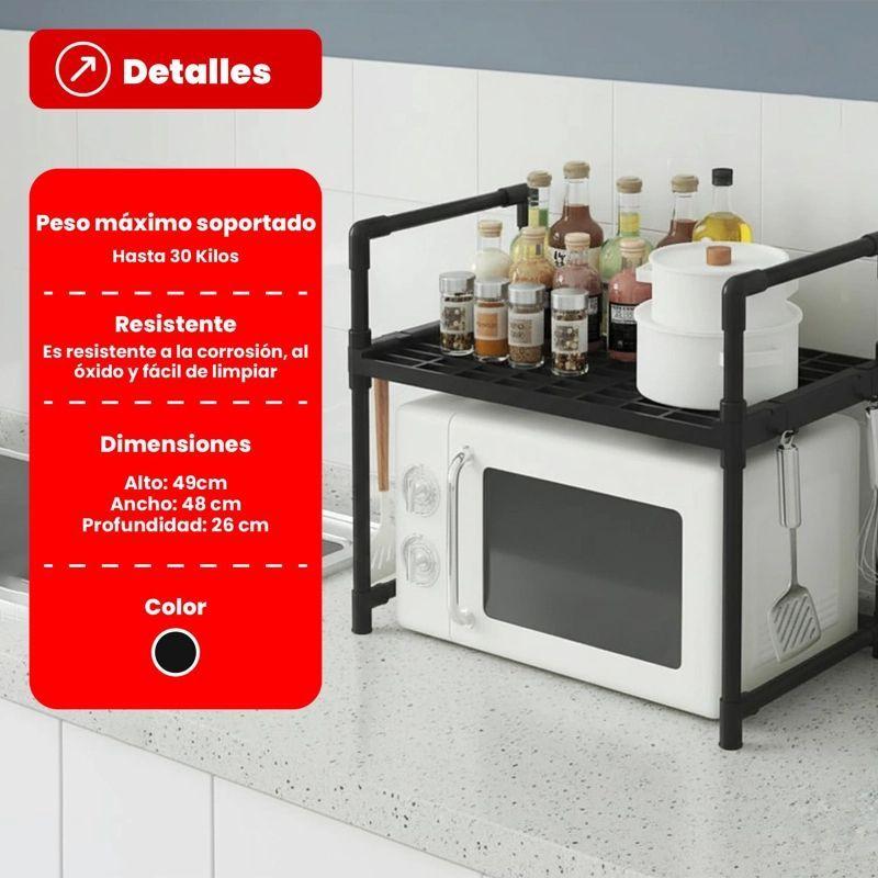 Rack Estante Organizador De Cocina Para Microondas 2 Niveles-7
