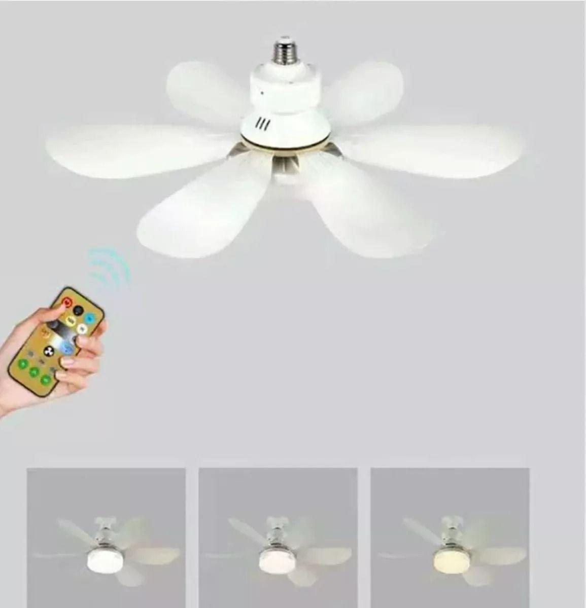 Ventilador Y Lámpara Control Remoto De 6 Aspas -2