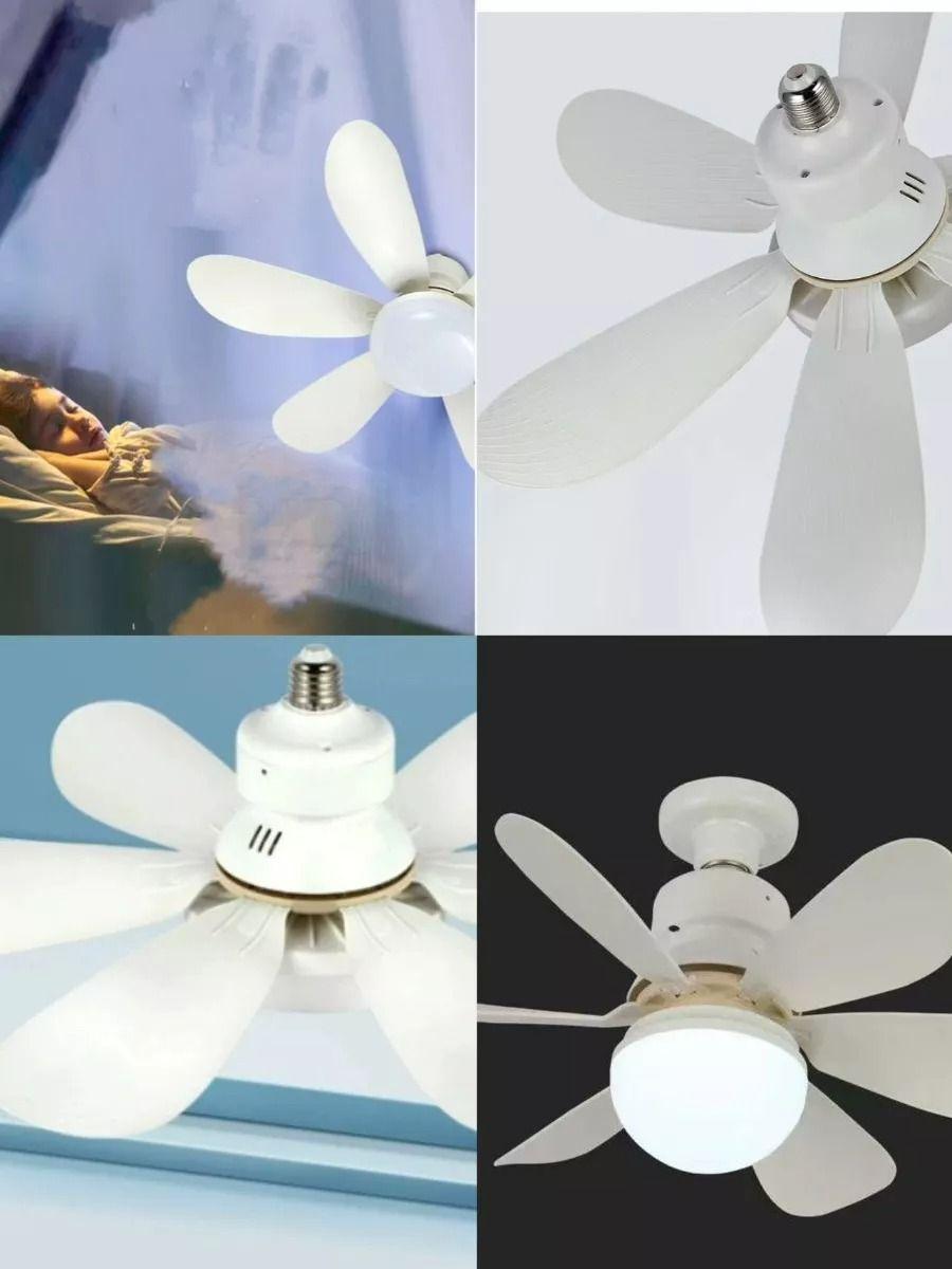Ventilador Y Lámpara Control Remoto De 6 Aspas -4