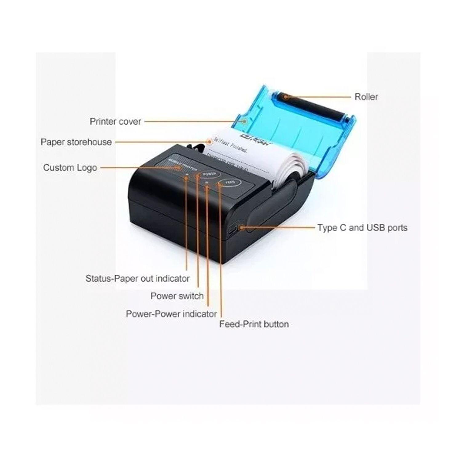Mini Impresora Térmica Sii E-boleta, 58mm + 10 Rollos-5