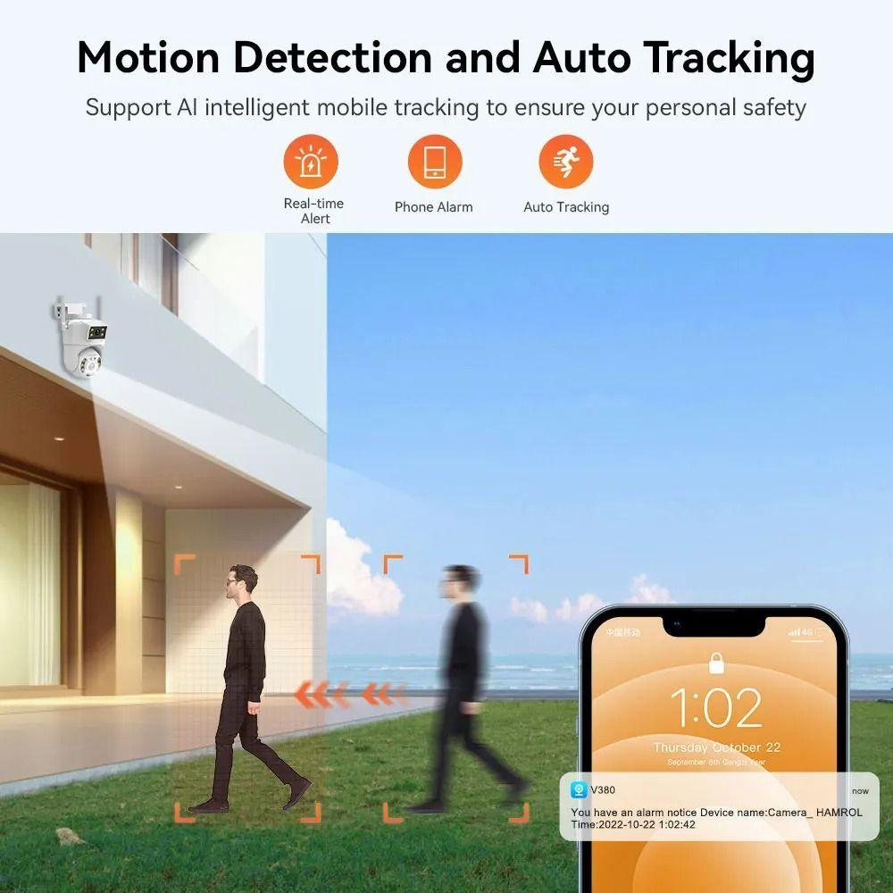 Camara De Seguridad Robotizafa Ip Wifi Para Exteriores 3 Lentes-2