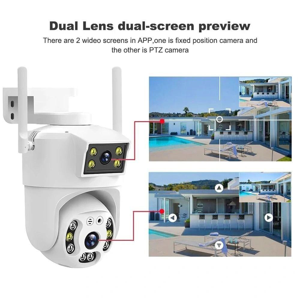 Camara De Seguridad Robotizafa Ip Wifi Para Exteriores 3 Lentes-3