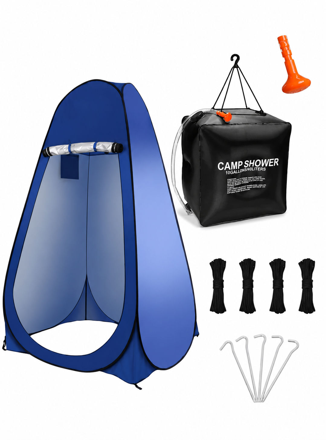Carpa Para Baño Y Ducha, Vestidor Portátil + Ducha Solar 40l-0