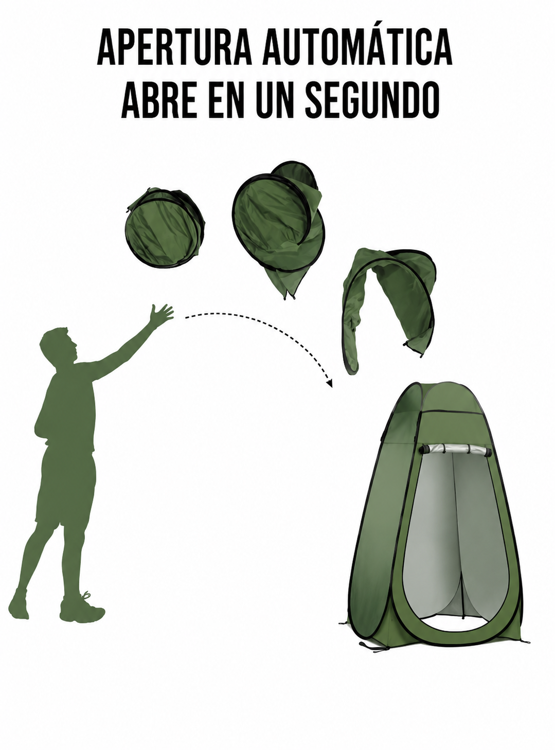 Carpa Para Baño Y Ducha, Vestidor Portátil + Ducha Solar 40l-2