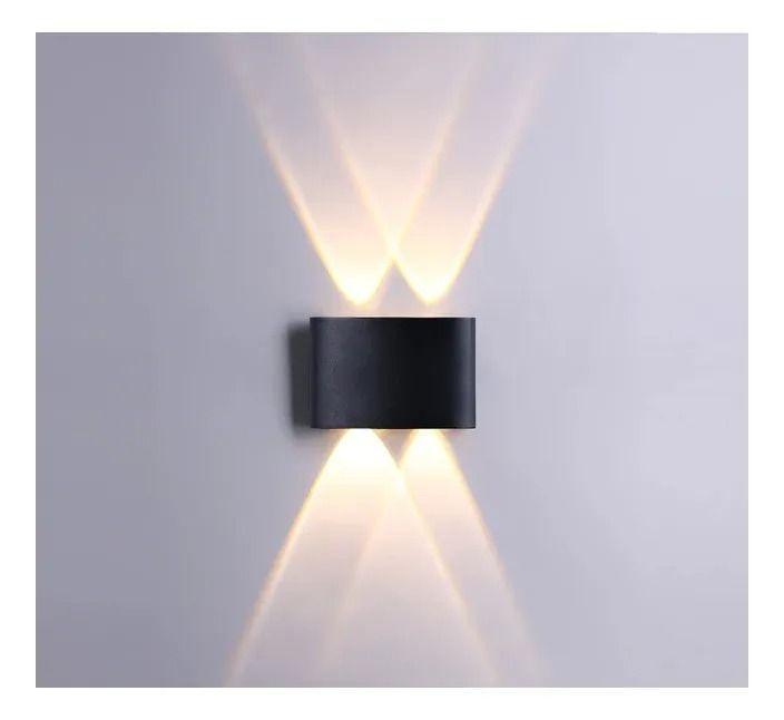 Pack X2 Lampara Led Focos Exterior Pared 4w Luz Cálida 3500k-2