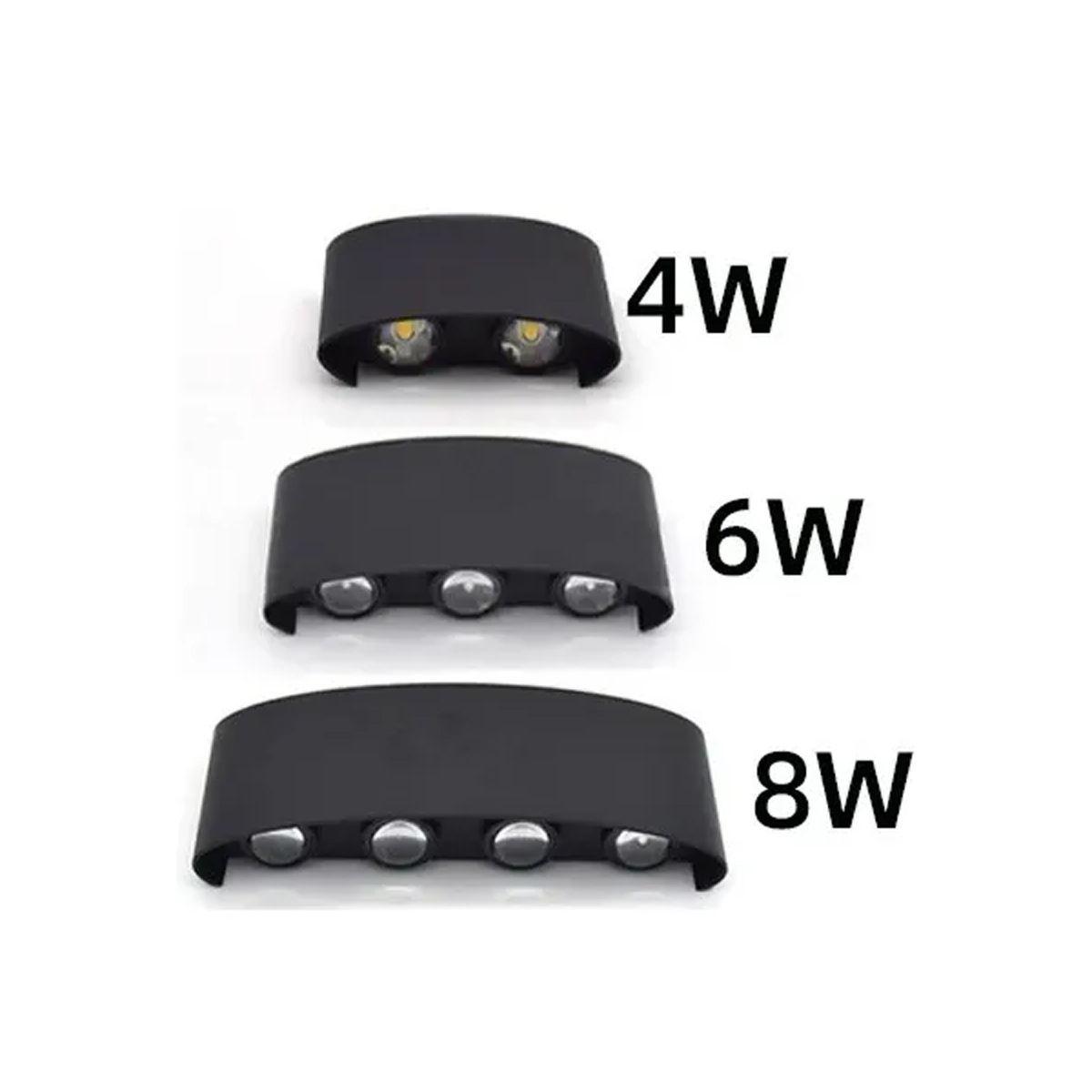 Pack X2 Lampara Led Focos Exterior Pared 4w Luz Cálida 3500k-7