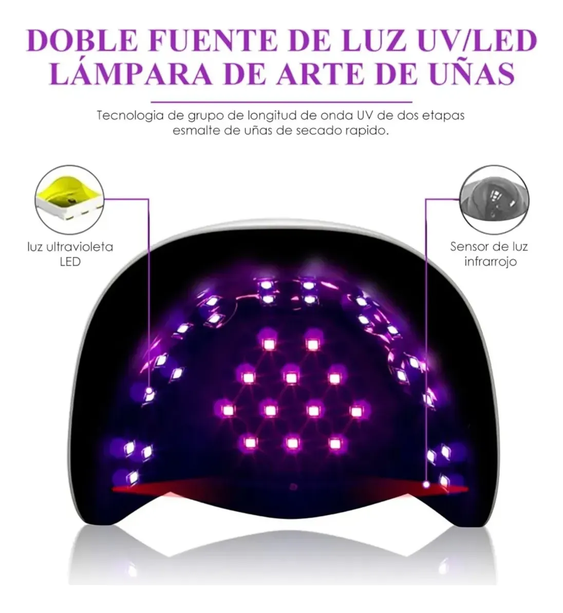 Lampara Para Unas Secadora Sun S2 Profesional 268w Cabina Uv-7