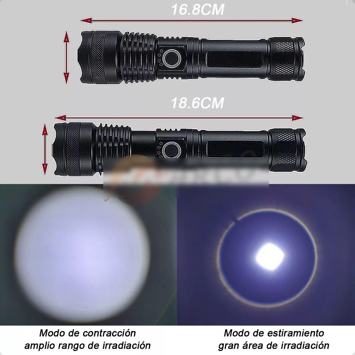 Potente Linterna Tactica Militar Usb P50 Linternas Camping-3