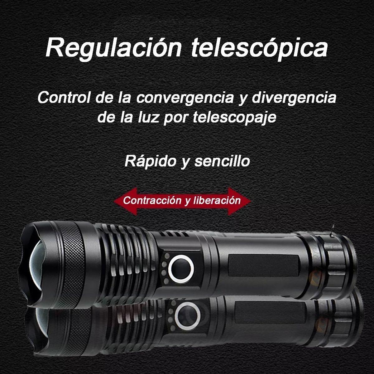 Potente Linterna Tactica Militar Usb P50 Linternas Camping-5