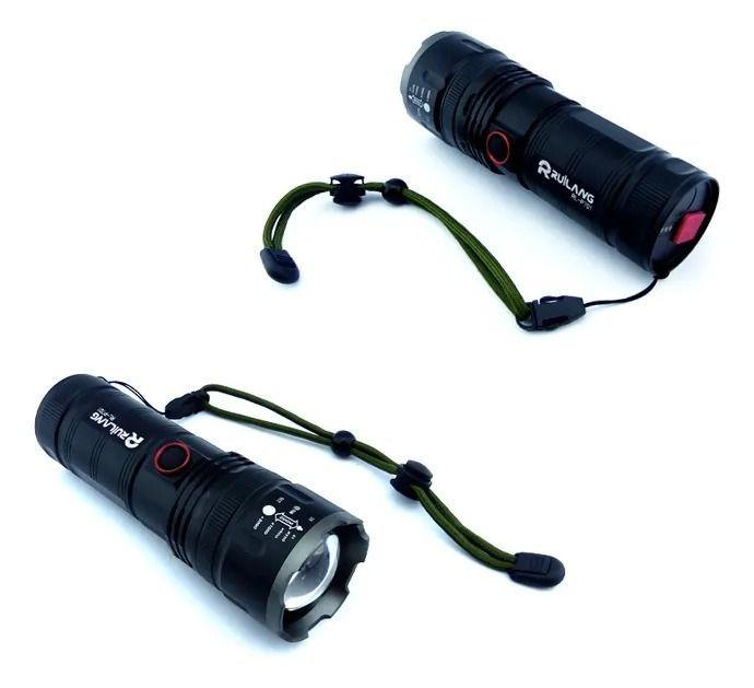 Linterna Led P70 Con Zoom E Indicador De Carga-1