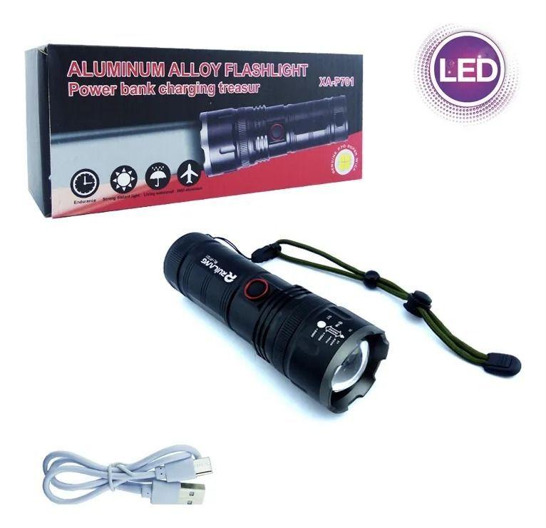 Linterna Led P70 Con Zoom E Indicador De Carga-4