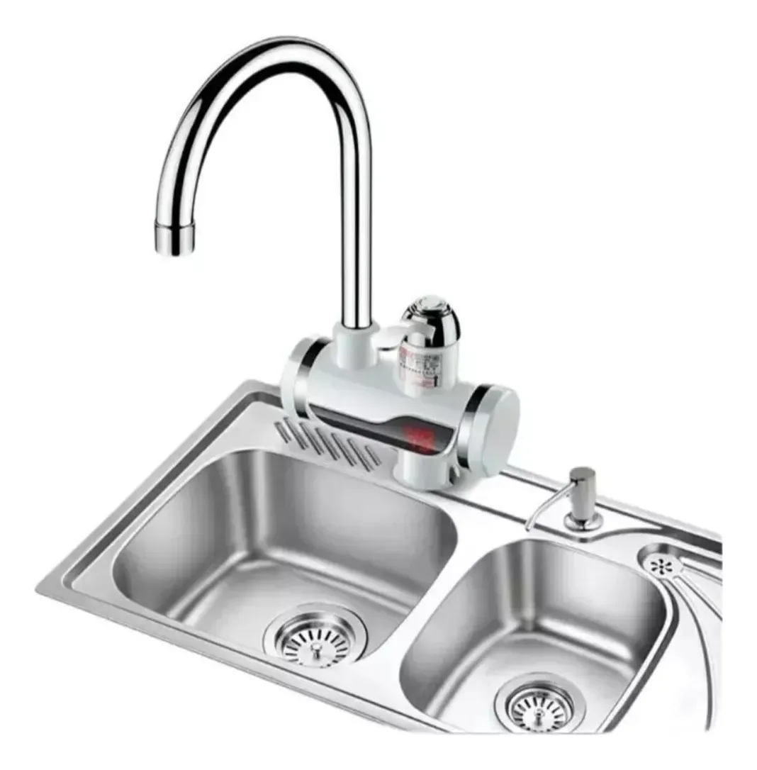 Grifo Llave Calentador De Agua El ctrico Lavaplatos Gris hogar cocina -3
