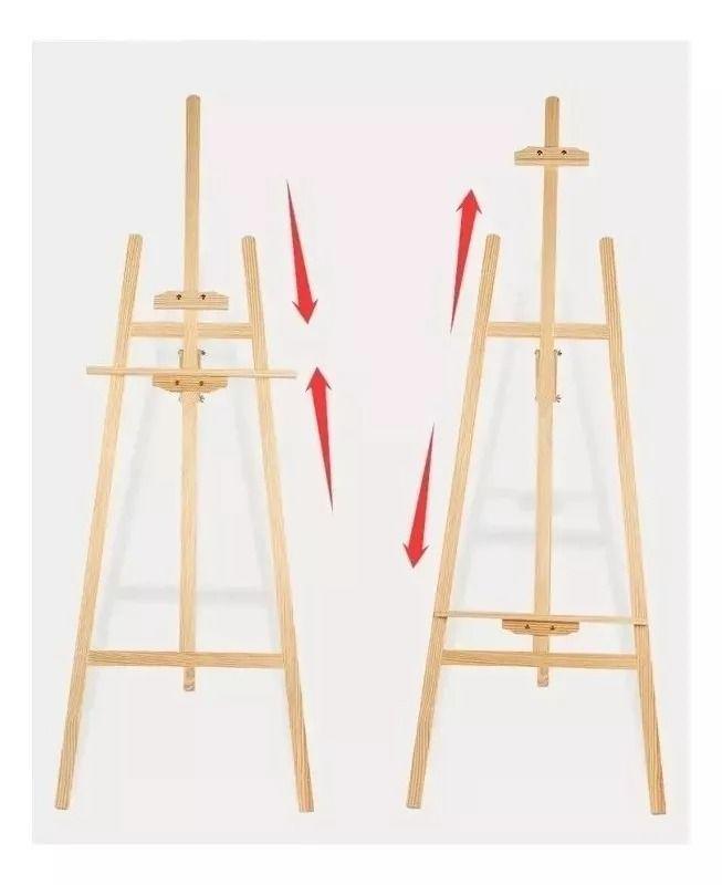 Atril Caballete Ajustable Para Pintar De Madera De 1,5mts-2