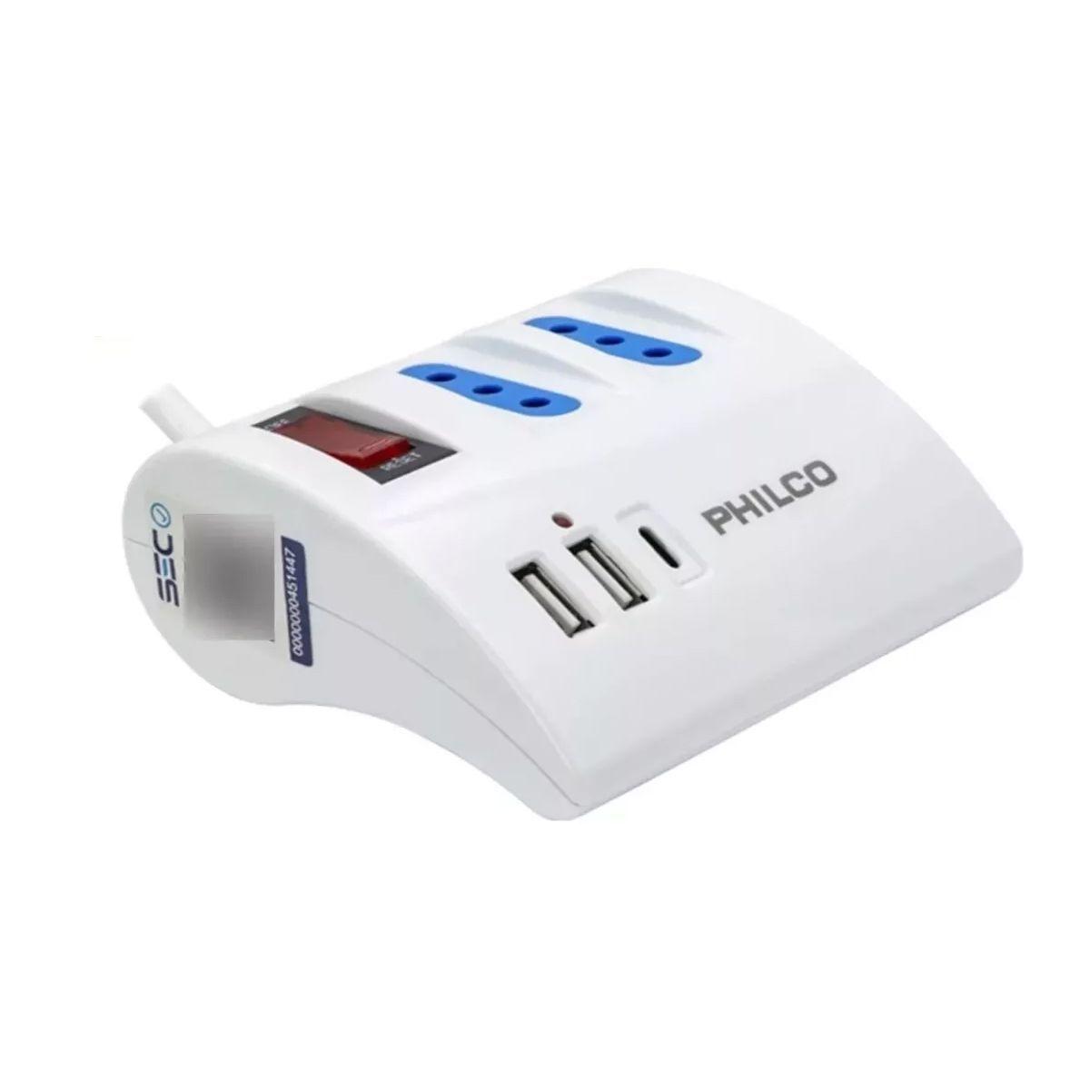 Alargador Extension Philco 3 Enchufes + 2 Usb + 1 Tipo C-4