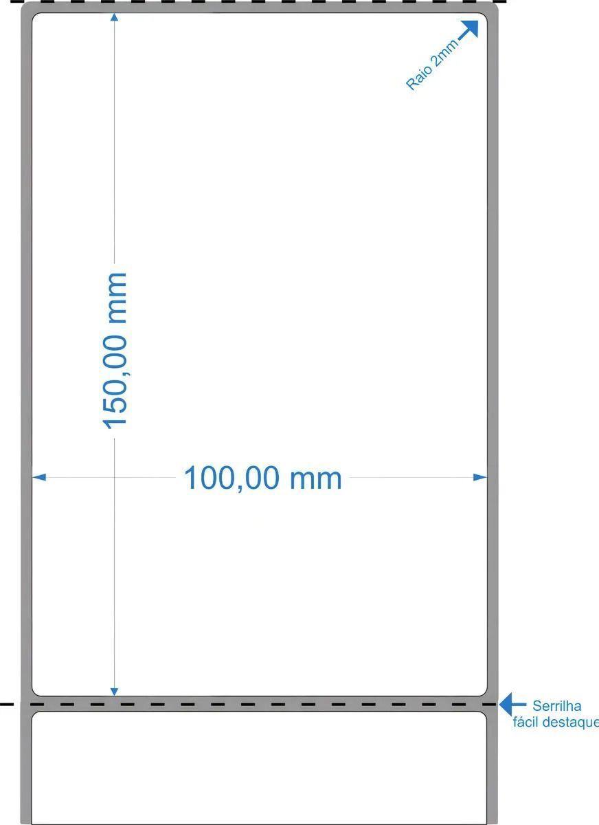 2 Rollo Etiqueta 10x15 100x150 Térmica 500 Un Jumbo-4