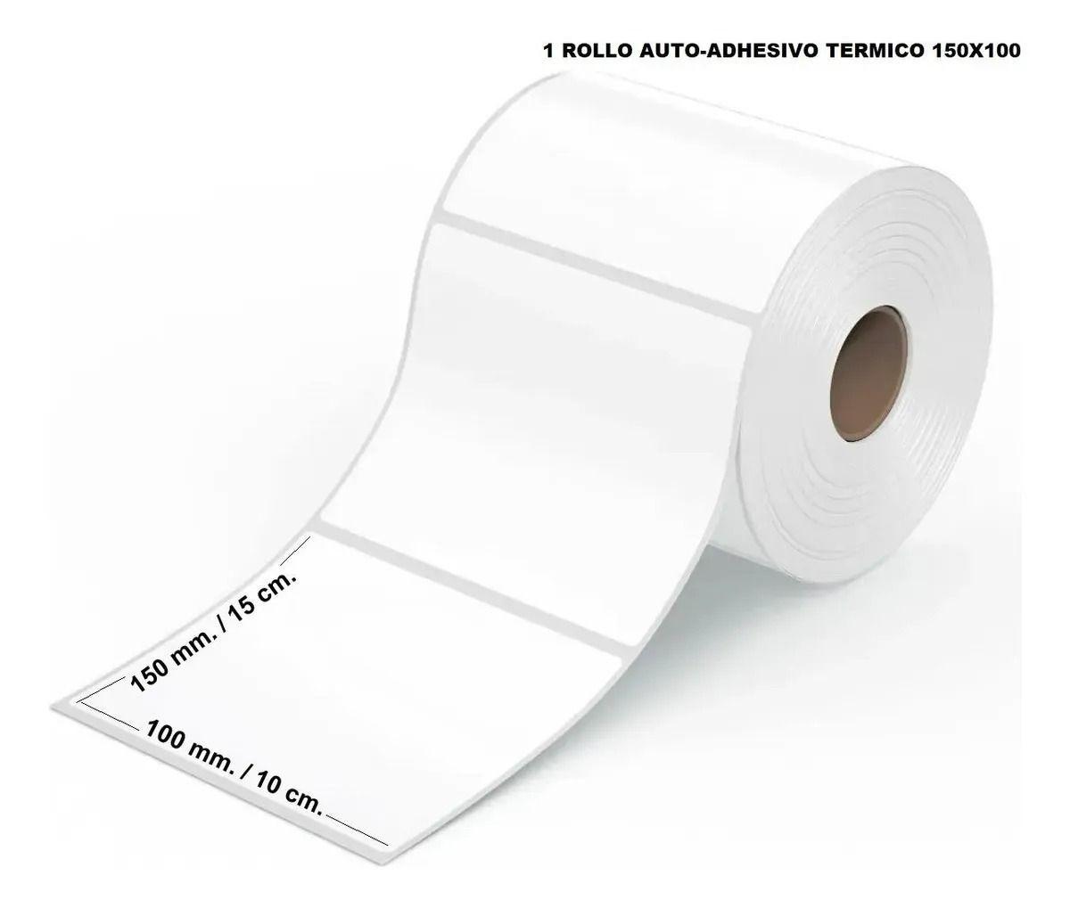 2 Rollo Etiqueta 10x15 100x150 Térmica 500 Un Jumbo-7