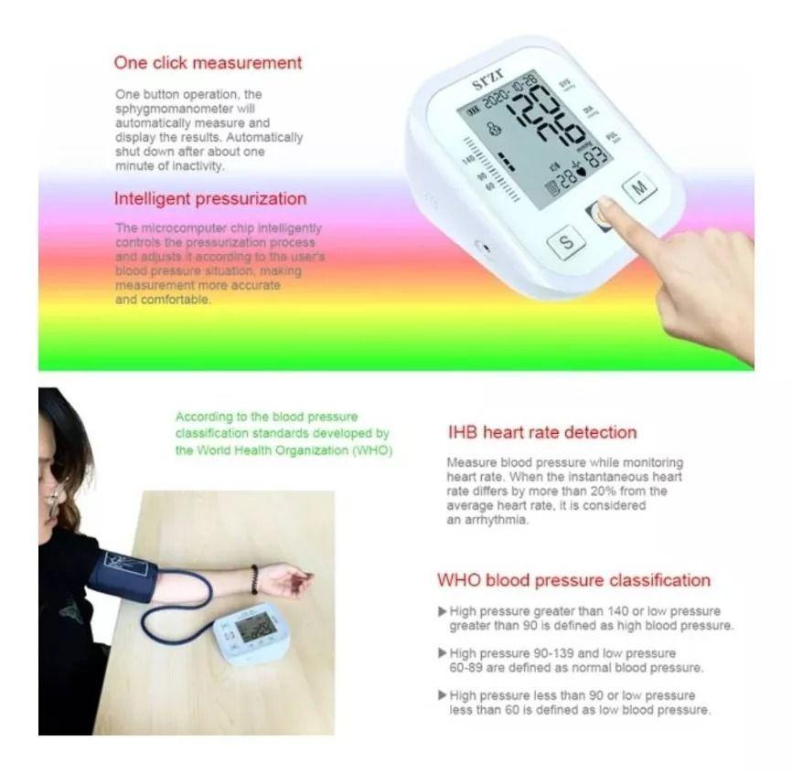 Tensiómetro Digital De Brazo Medidor Presion Arterial Pulso-5