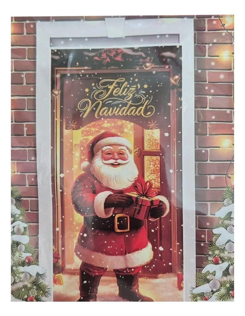 Funda Navidad Para Puerta Decoración Colores Surtidos-2