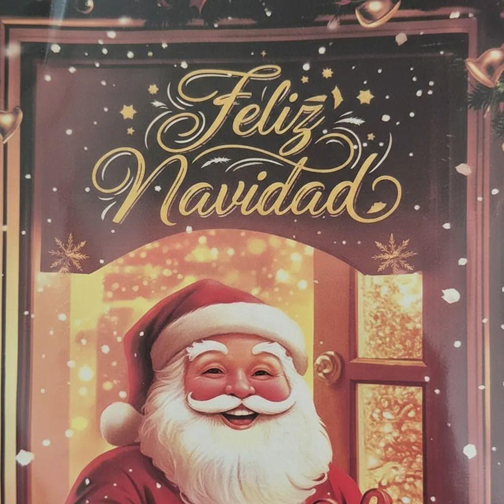 Funda Navidad Para Puerta Decoración Colores Surtidos-3