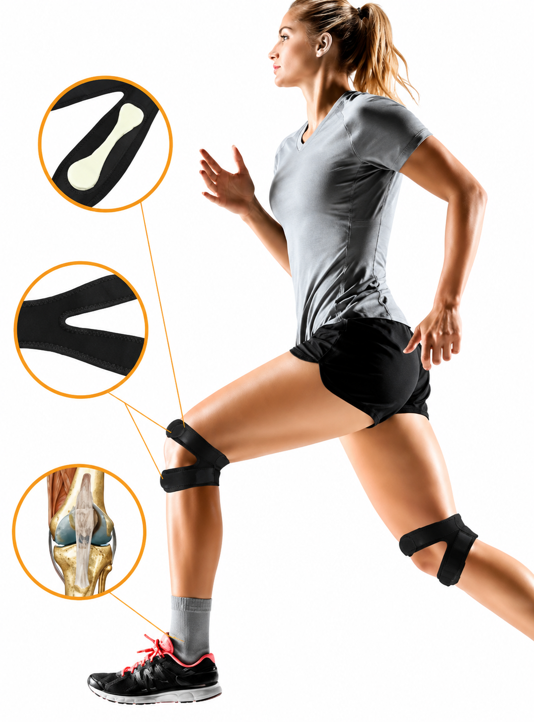 Pack X2 Rodillera Menisquera Doble Soporte Ortopedica Rotula-3
