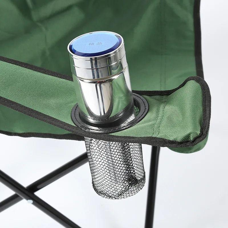 Silla Plegable Portátil Para Camping Playa + Bolsa Verde-5