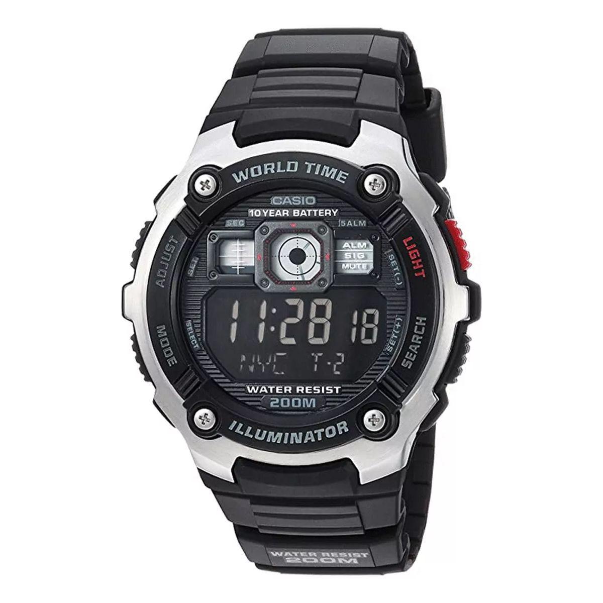 Reloj casio h digital resina ae-2000w-1bv-0
