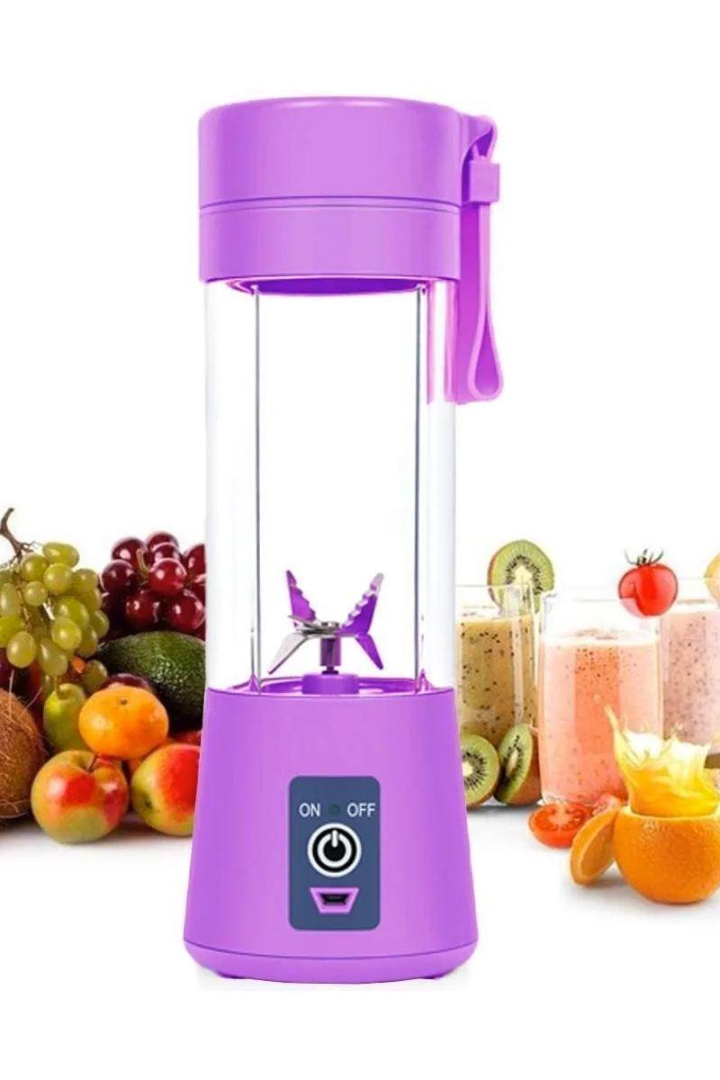 Juguera Batidora Licuadora Vaso Personal Portatil Recargable Morado-1