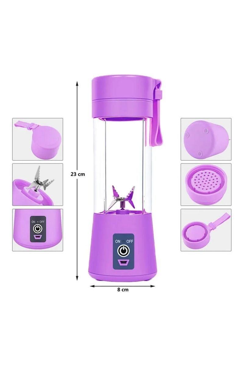 Juguera Batidora Licuadora Vaso Personal Portatil Recargable Morado-3