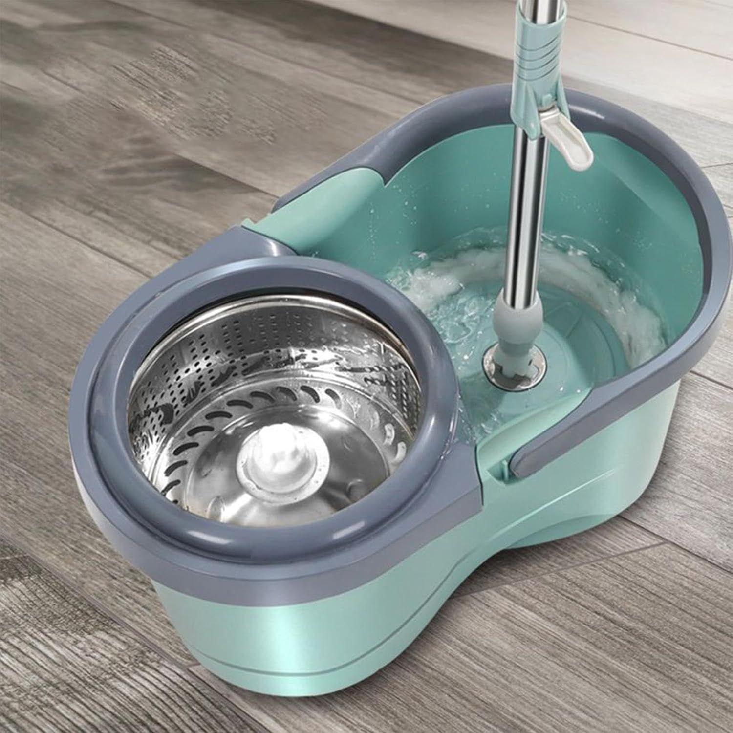 Mopa Giratoria 360 Con Balde Escurridor Verde-4