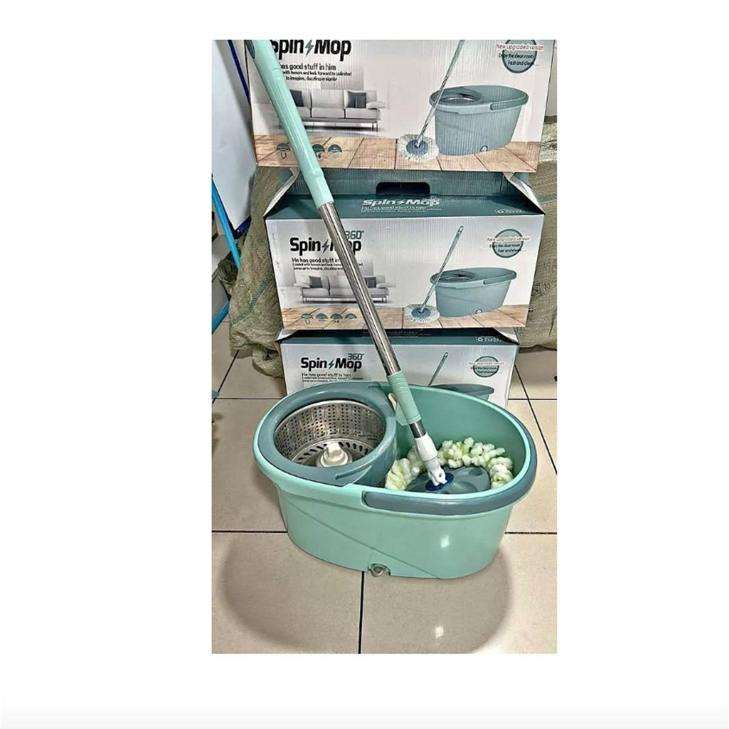 Mopa Giratoria 360 Con Balde Escurridor Verde-6