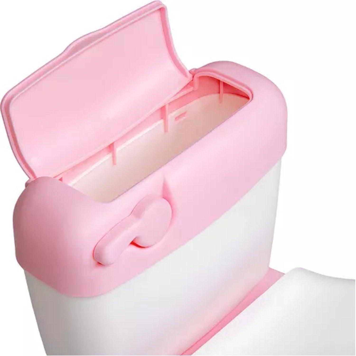 Bañito Entrenador Niños Baño Asientocolor Rosa Liso-5