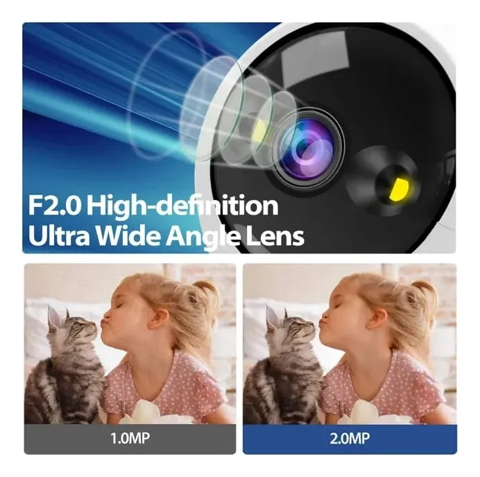 Cámaras De Seguridad Wifi Videollamada Bidireccional 1080p Blanco-4