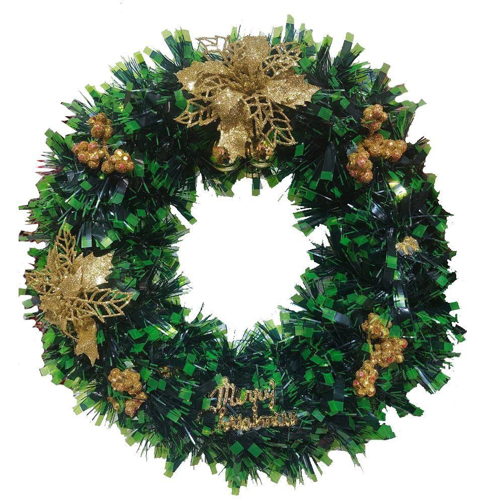 Adorno Navideño Corona Navidad Adorno Puerta 35 Cms Diseño 2-0