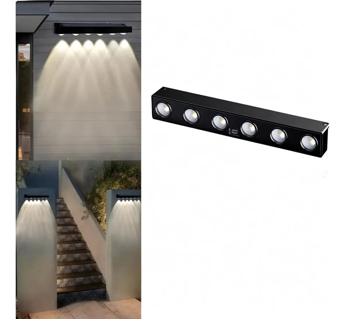 L mpara Aplique Solar 6 Led Impermeable Terraza Jard n-2