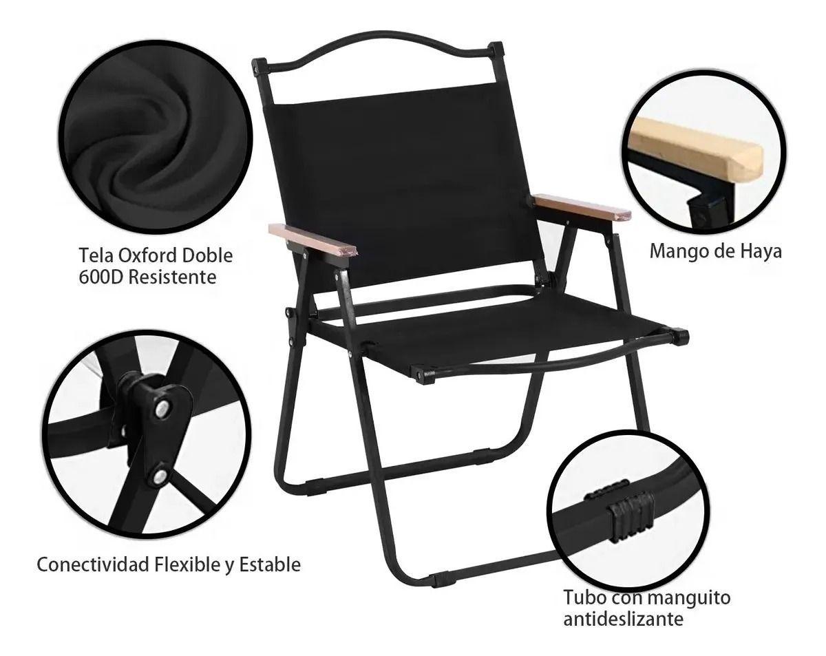 Pack 2 Sillas Plegables Camping Playa Picnic Pesca Portátil-2