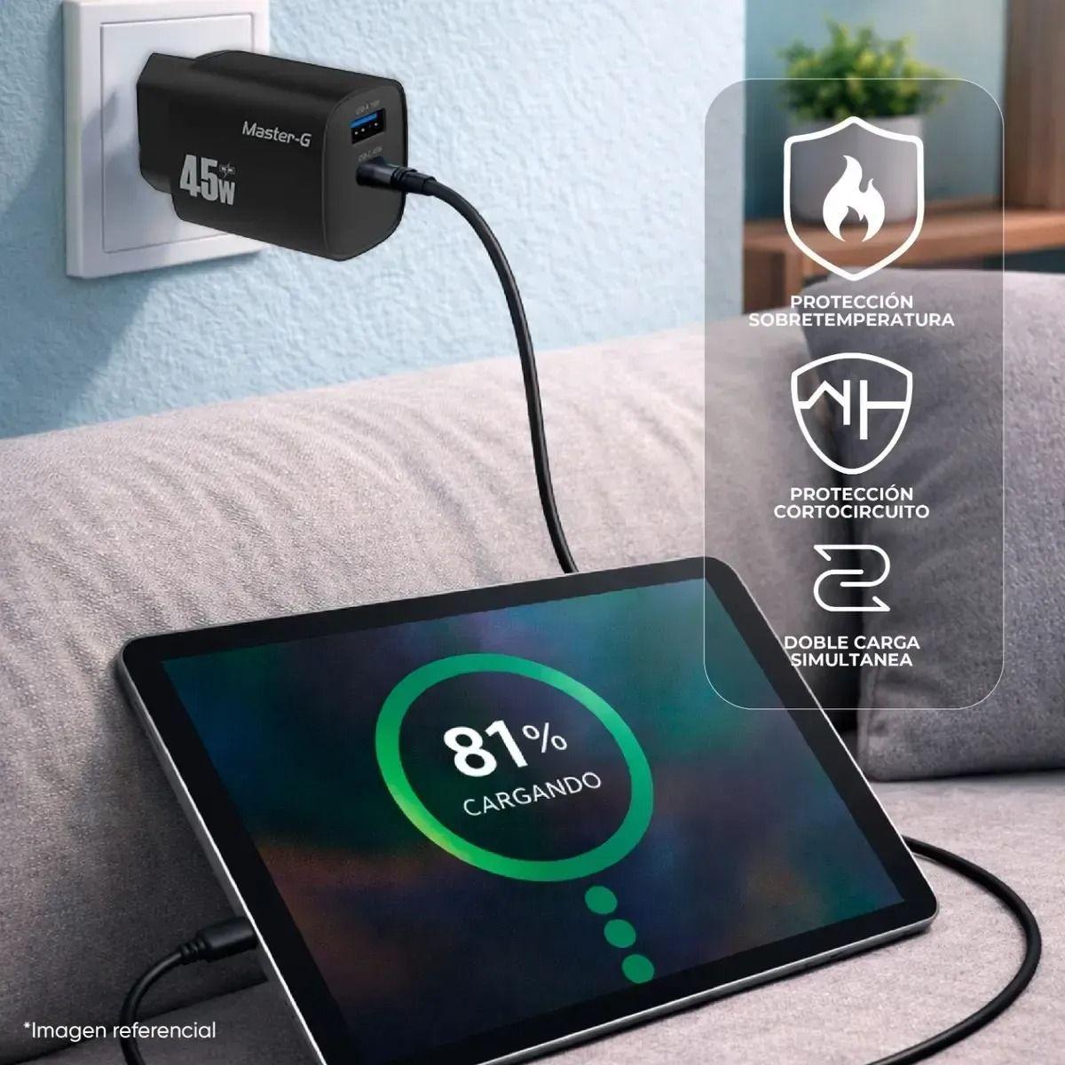 Cargador Port til Carga R pida 45w Cable Usb c Master g-4