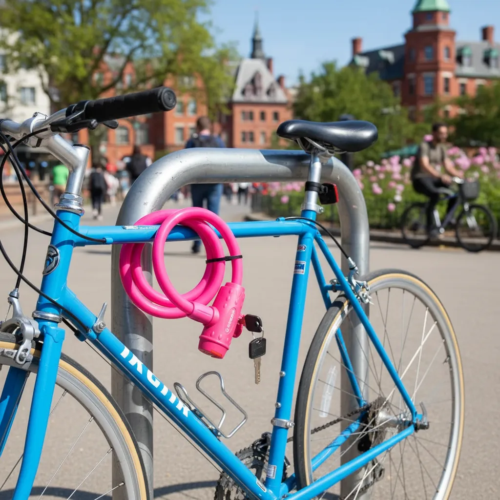 Candado Para Bicicleta Moto Traba Cadena Seguridad Multiuso-4