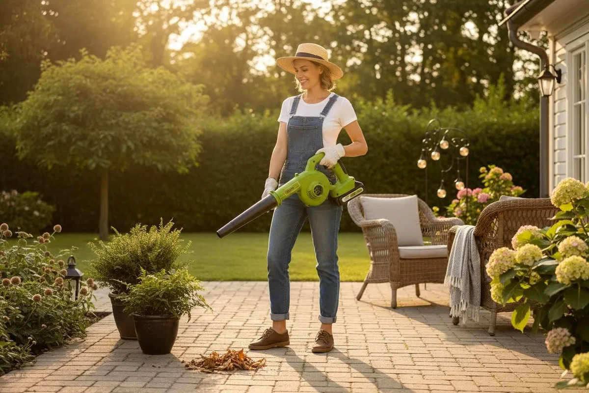Soplador Inal mbrico Profesional Para Limpieza Jardin Verde Verde Lima-1
